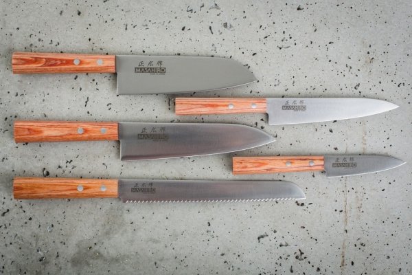 Nóż Masahiro Sankei Paring 90mm brązowy [35924]