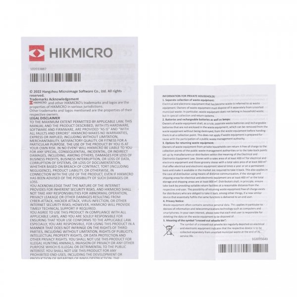 Akumulator 4800 mAh HM-7250DC do lornetki termowizyjnej termowizora HIKMICRO Habrok Pro HQ50 HX60