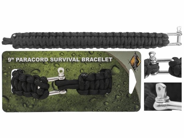 Bransoletka BCB paracord czarna