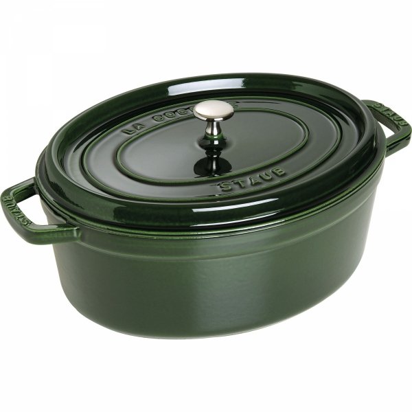 Garnek żeliwny Owalny 3.2l Zielony La Cocotte Staub