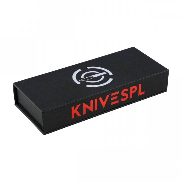 Nóż składany KNIVESPL The First Sandvik 14C28N, niebieskie G10, Stonewashed/Satin