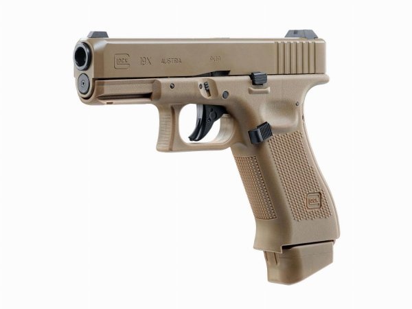 Replika pistolet ASG Glock 19X 6 mm coyote CO2