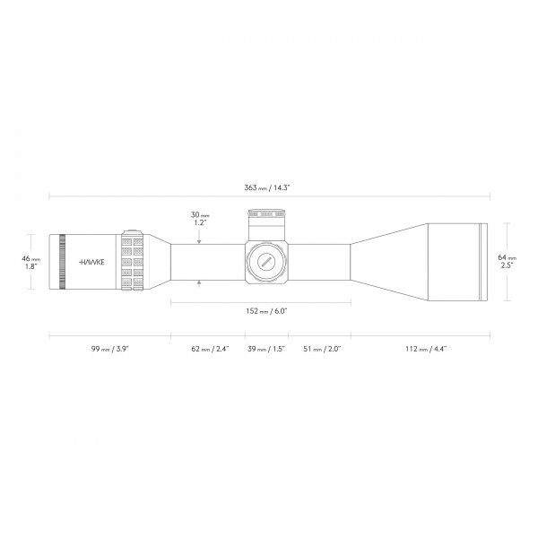 Luneta celownicza Hawke SideWinder 30 6-24X56 SR Pro Gen II