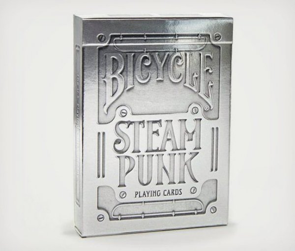 Karty Karty Bicycle SteamPunk Silver - otwarte pudełko