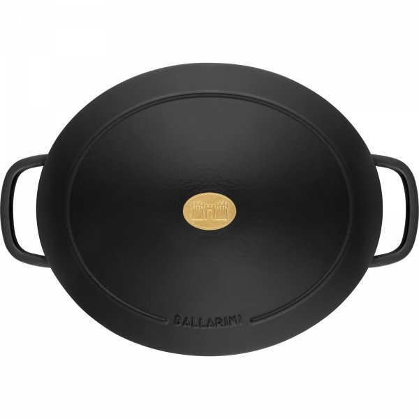 Garnek żeliwny Owalny 6.5l Czarny Bellamonte Ballarini