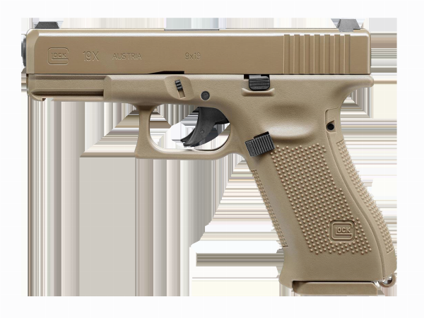 Pistolet wiatrówka Glock 19X 4,5 mm coyote BB CO2