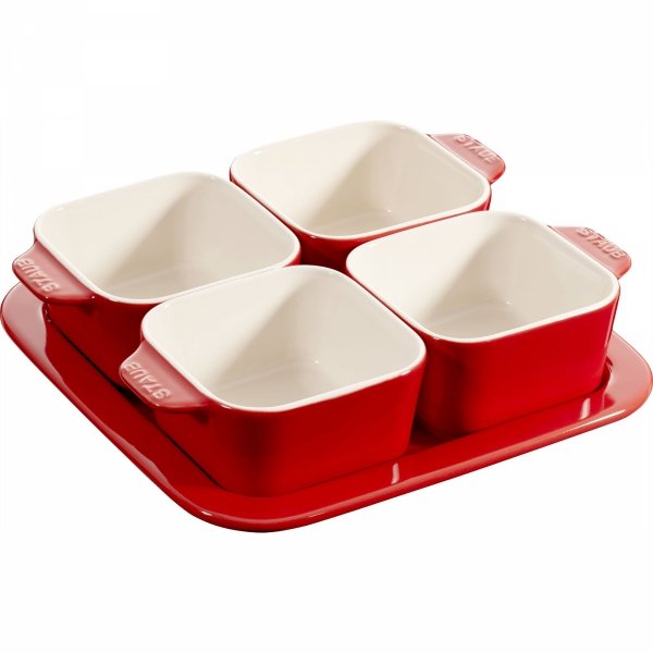 Zestaw Do Przystawek, 5 Elementów 500 Ml, Czerwony Serving Staub
