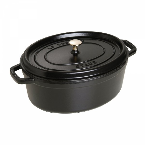 Garnek żeliwny Owalny 6.7l Czarny La Cocotte Staub