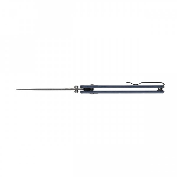 Nóż składany KNIVESPL The First Sandvik 14C28N, niebieskie G10, Stonewashed/Satin