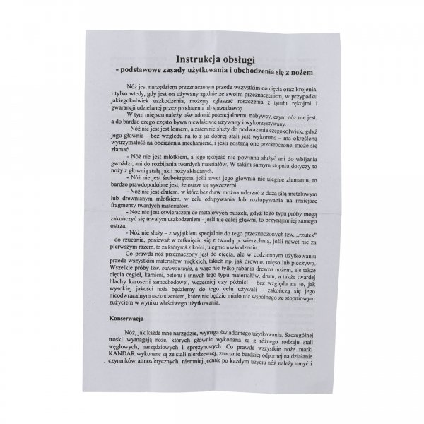 Nóż Kandar N193 ratowniczy