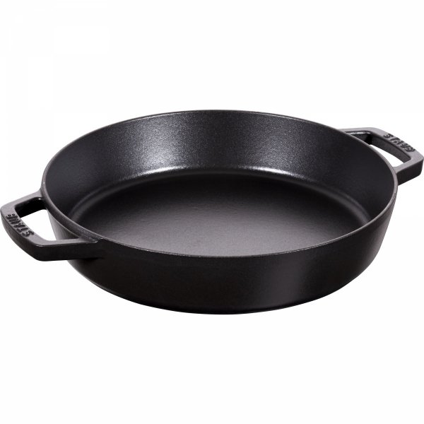 Patelnia żeliwna Z Dwoma Uchwytami 26 Cm, Czarny Staub