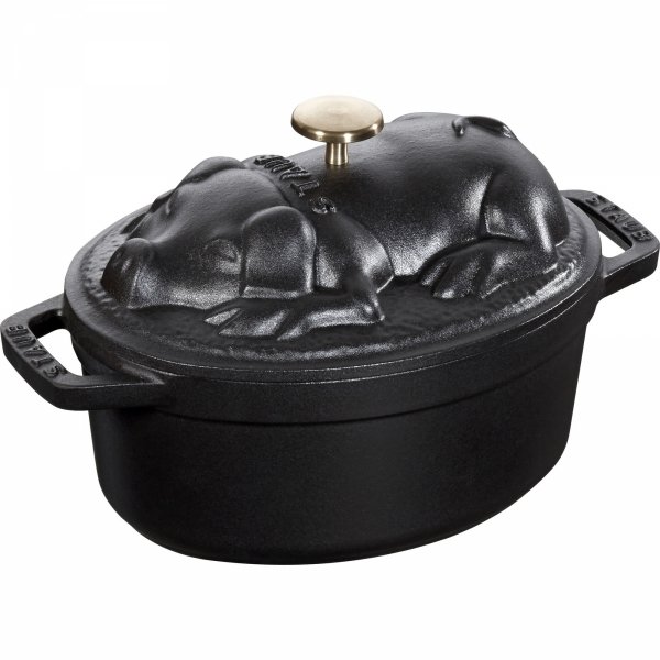 Garnek żeliwny Owalny świnia 1l Czarny Special Cocotte Staub