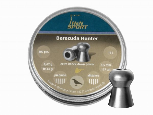Śrut diabolo H&amp;N Baracuda Hunter 4,5 mm 400 szt.