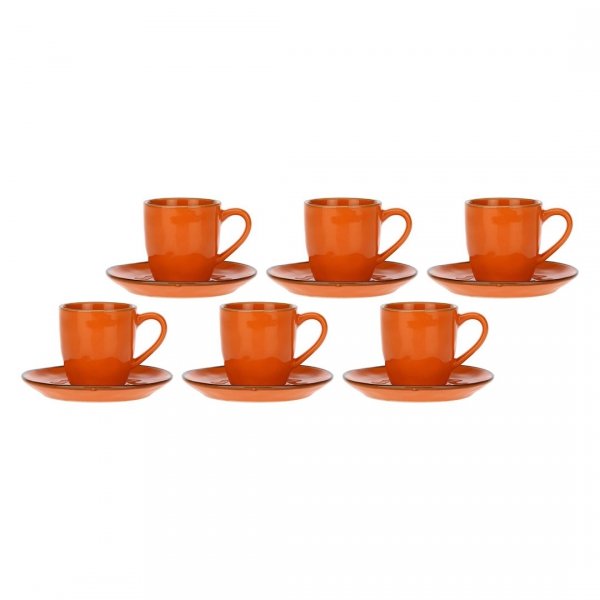 ROSE&amp;TULIPANI CONCERTO ARANCIONE Zestaw 6 filiżanek do espresso 90 ml