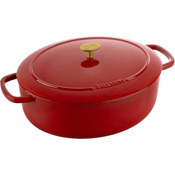 Garnek żeliwny Owalny 6.5l Czerwony Bellamonte Ballarini