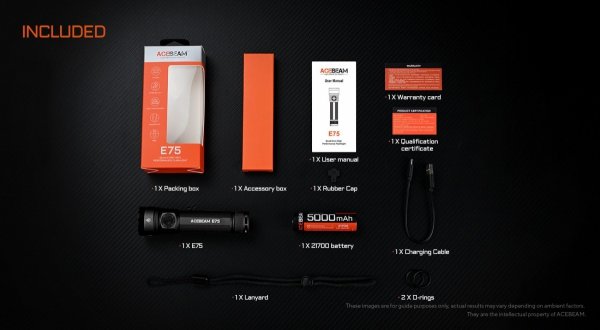 Latarka AceBeam E75 5000K Black