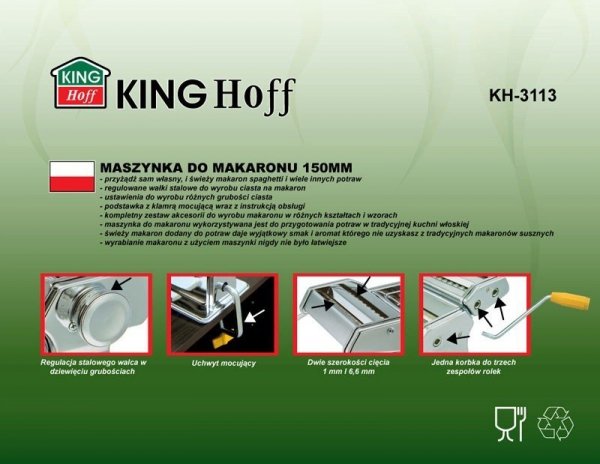 Kinghoff Maszynka Do Makaronu Kh-3113