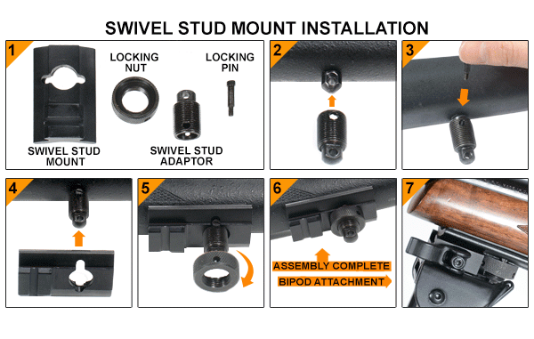 Bipod Leapers składany Suer Duty OP QD 8-12.8&quot;