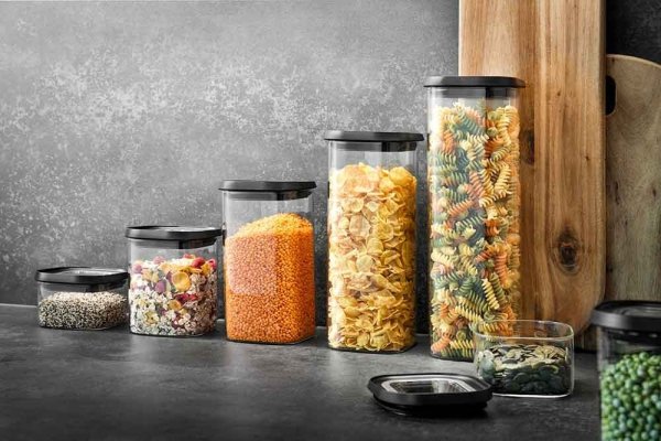 Zestaw 4cz. pojemników szklanych PANTRY