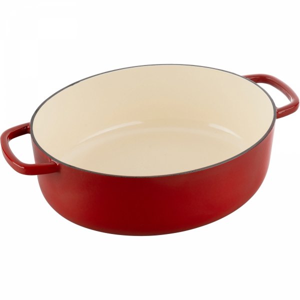 Garnek żeliwny Owalny 6.5l Czerwony Bellamonte Ballarini
