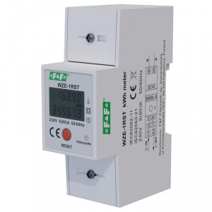 Wskaźnik zużycia energii elektrycznej z kasowalnym dodatkowym wskazaniem 1-fazowy WZE-1RST