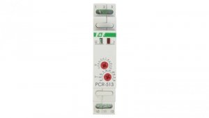 Przekaźnik czasowy 1P 10A 0,1sek-576h 24V AC/DC opóźnione załączenie PCR-513-24V