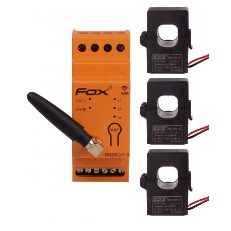 FOX Monitor-licznik zużycia energii wi-fi, 3 fazowy ENERGY-3 - WI-MEF-3-100A