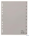 Przekładki PP A4 szare, nadr. indeks, 1-10, 1 0 części Szary 651110 DURABLE