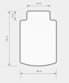 Mata pod krzesło DOTTS na podłogę 120x80/50 miękka ergonomiczna