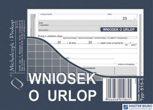 Wniosek o urlop, A6 40 kartek, 10-515-5 DOTTS