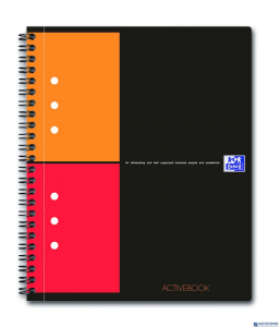 Kołonotatnik A5 80 kartek, kratka / tagi, INTERNATIONAL ACTIVEBOOK, OXFORD, 100102880