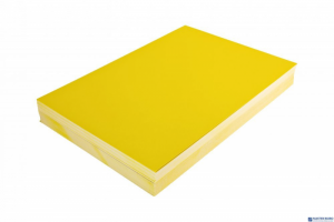 Karton CHROMOLUX żółty A4 DOTTS  100 szt. okładki do bindowania