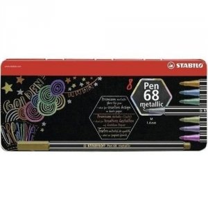 STABILO PEN 68 metallic  etui metalowe 6 szt  6806/8-32