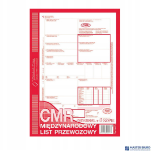 800-1 CMR Międzynarodowy list przewozowy (1+3), A4 80 kartek, MICHALCZYK&PROKOP