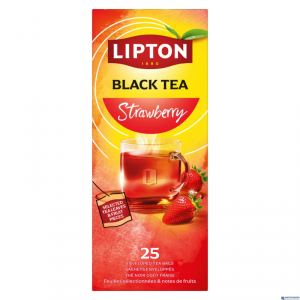 Herbata LIPTON REFRESH Strawberry czarna (25 kopert fol.)