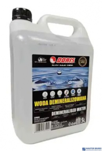 Woda destylowana, zdemineralizowana 5l kanister DORIS