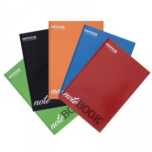 Brulion OFFICE PRODUCTS, A4, w linie, 96 kart., mix kolorów, 16032111-99