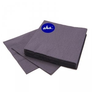 Serwetki AFK AHA, 3-warstwowe, składanie 1/4, 33x33cm, 20 szt., czarne