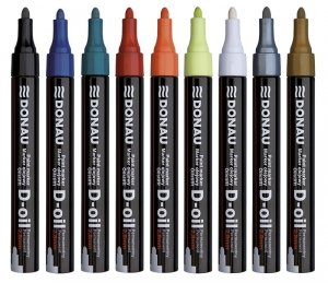 Marker olejowy DONAU D-Oil, okrągły, 2,8mm, niebieski, 7369001PL-10