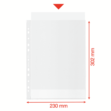 Koszulka groszkowa Recycled Premium PP 100 mic. A4, w kartonie, 627501 op.50 szt. Esselte