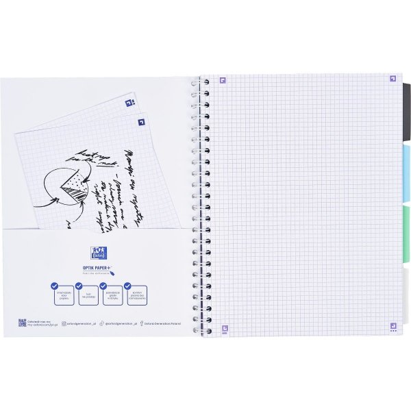Kołozeszyt Oxford pjbk 2spi B5 80k k5x5 pastel, 400182995 HAMELIN