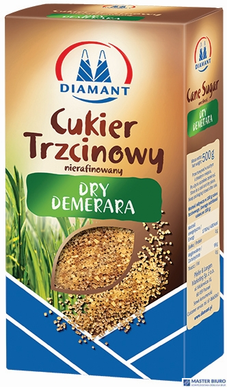 Cukier DIAMANT trzcinowy sypki 0.5kg Dry Demerara 500g