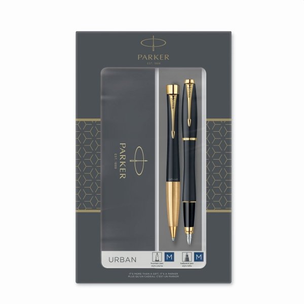 Zestaw DUO URBAN BLACK GT(Długopis + Pióro wieczne (M)) PARKER 2093381