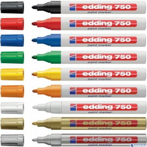 Marker lak.2-4mm 750 żółty EDDING końcówka okrągła