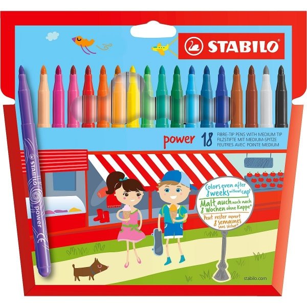 Flamastry STABILO POWER 18szt 280/18-02/01