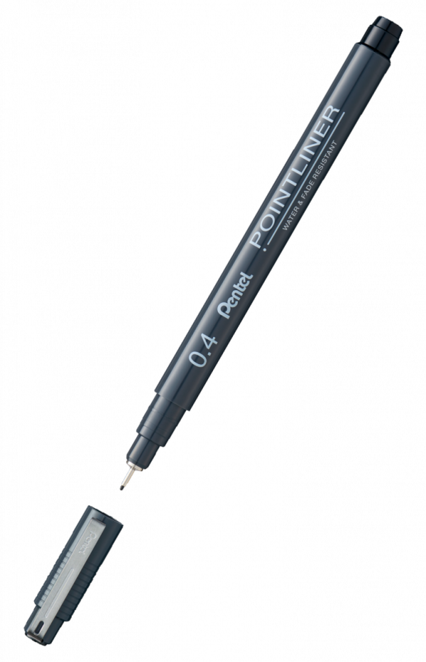 Cienkopis kalibrowany POINTLINER czarny S20P-4A 0,4mm PENTEL