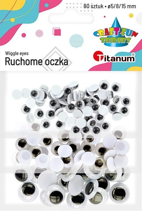 Oczka ruchome mix rozmiarów (80) 361947 TITANUM (X)