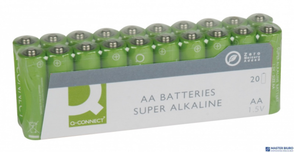 Baterie super-alkaliczne Q-CONNECT AA, LR06, 1,5V, 20szt. KF10848