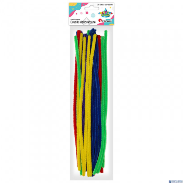 Druciki kreatywne mix kolorów 30cm (25) 282817 TITANUM