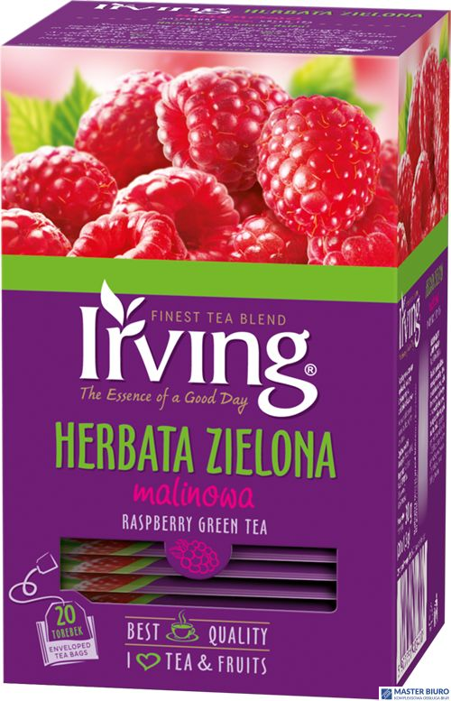 Herbata IRVING malina 20 kopert 1,5g zielona